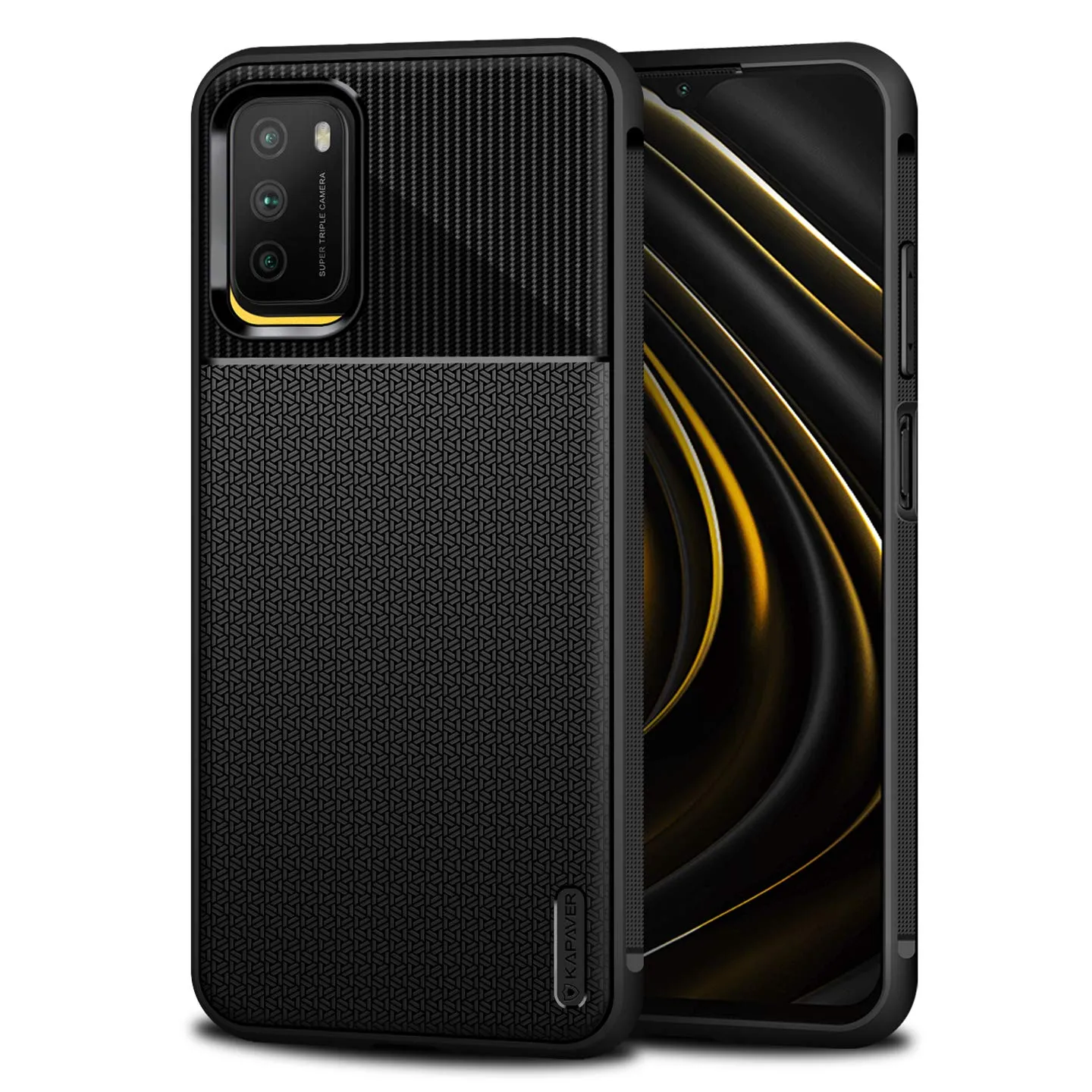 Poco M3 Back Cover Case | Rugged - Black