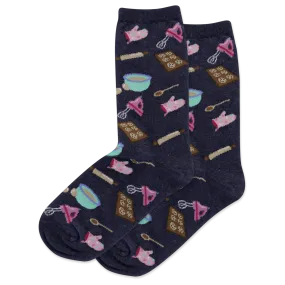 "Baking" Cotton Crew Socks by Hot Sox - Medium