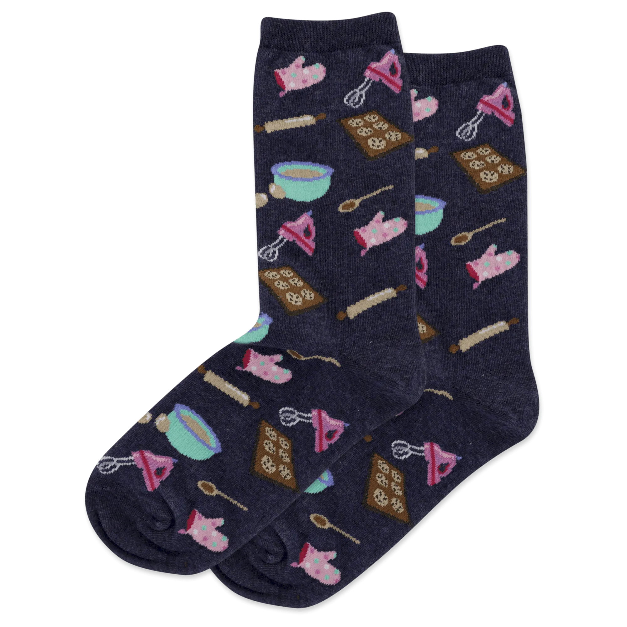 "Baking" Cotton Crew Socks by Hot Sox - Medium