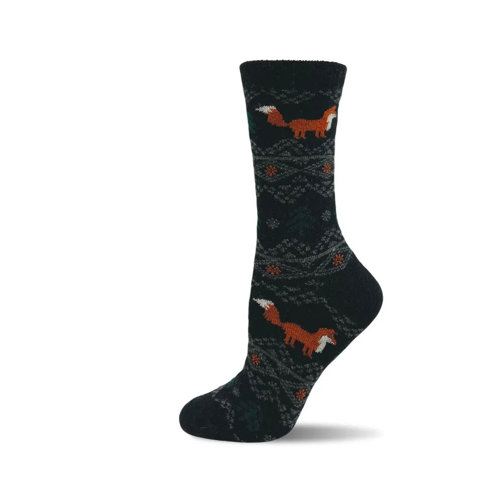 "Fox" Wool Thermal Crew Sock by Point Zero - Medium