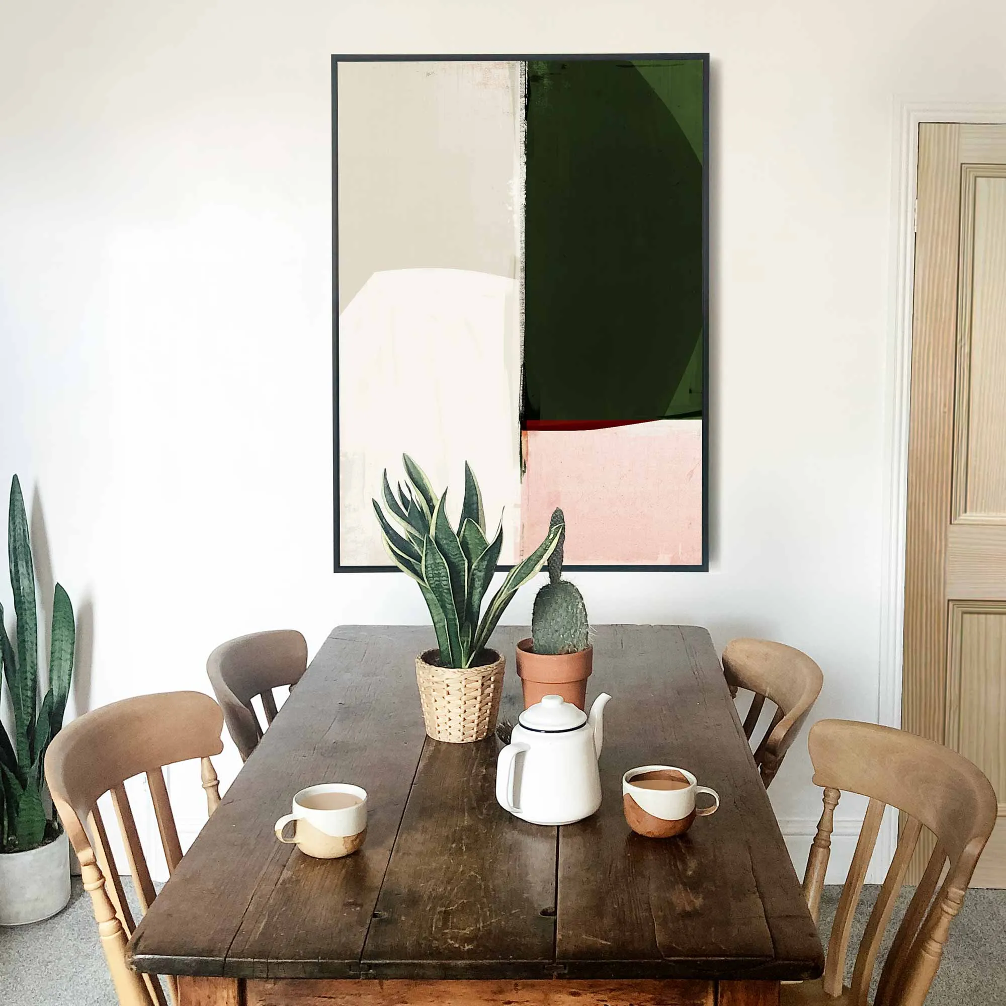 Reconnect Framed Abstract Canvas Art