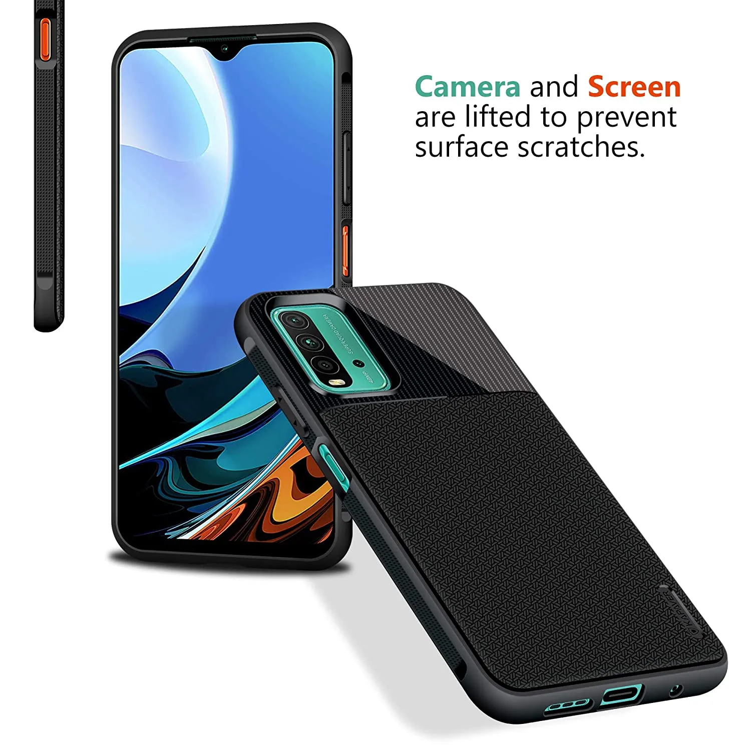 Redmi 9 Power Back Cover Case | Rugged - Black