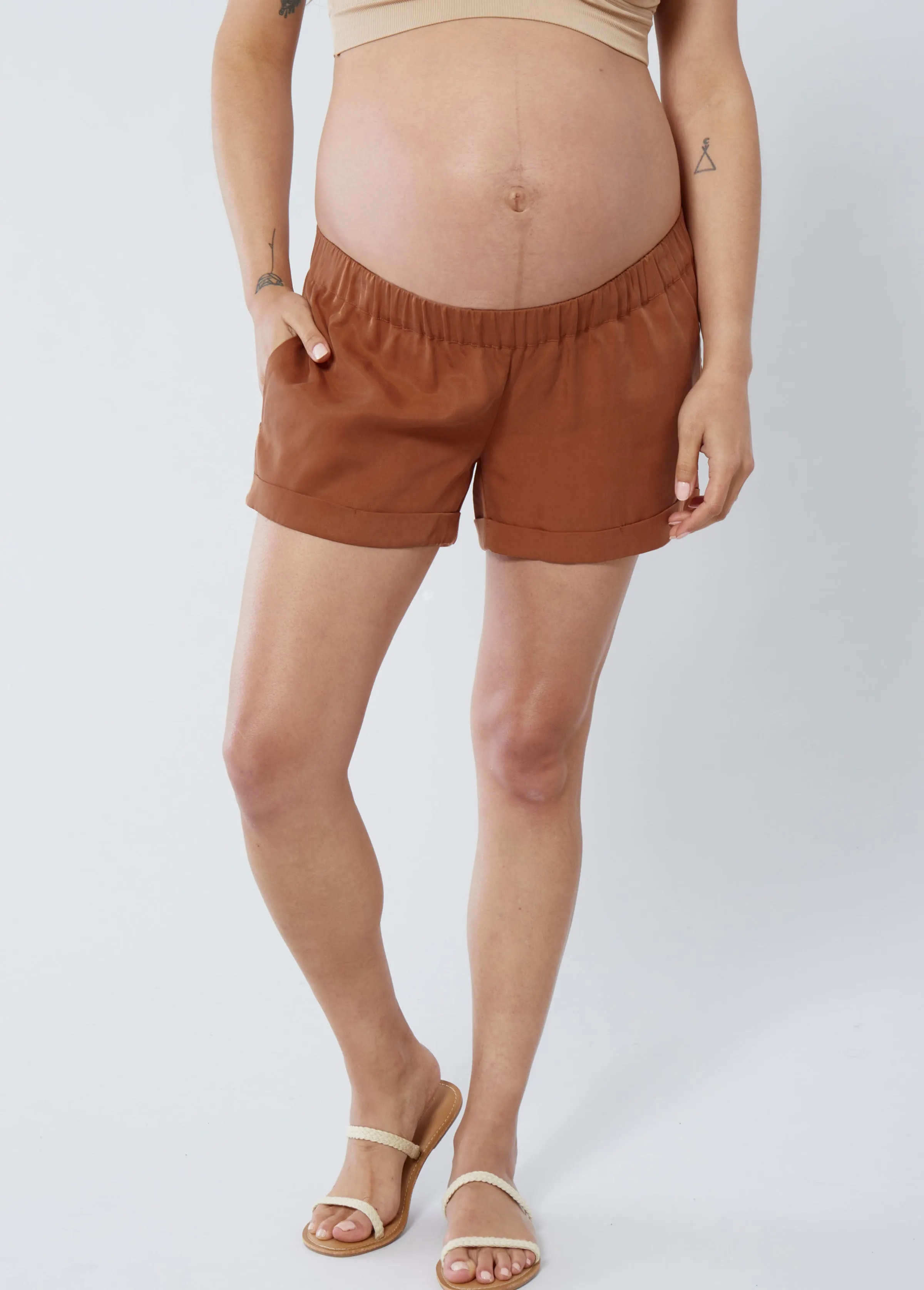 Relaxed Maternity Shorts