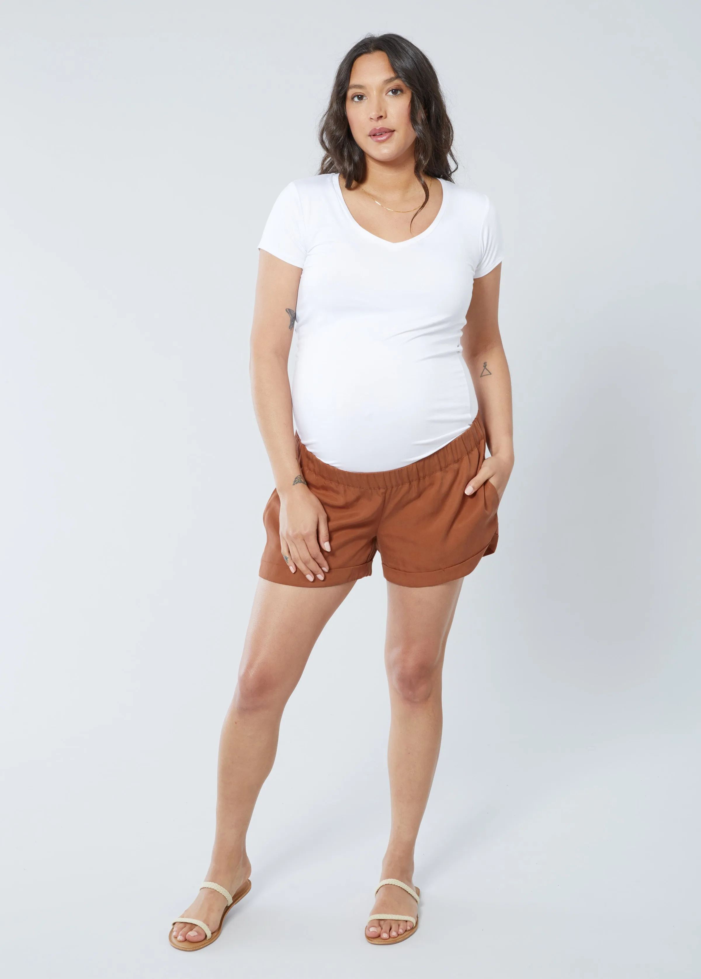 Relaxed Maternity Shorts