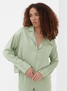 Sage Boxy Jacquard Shirt - Zaina