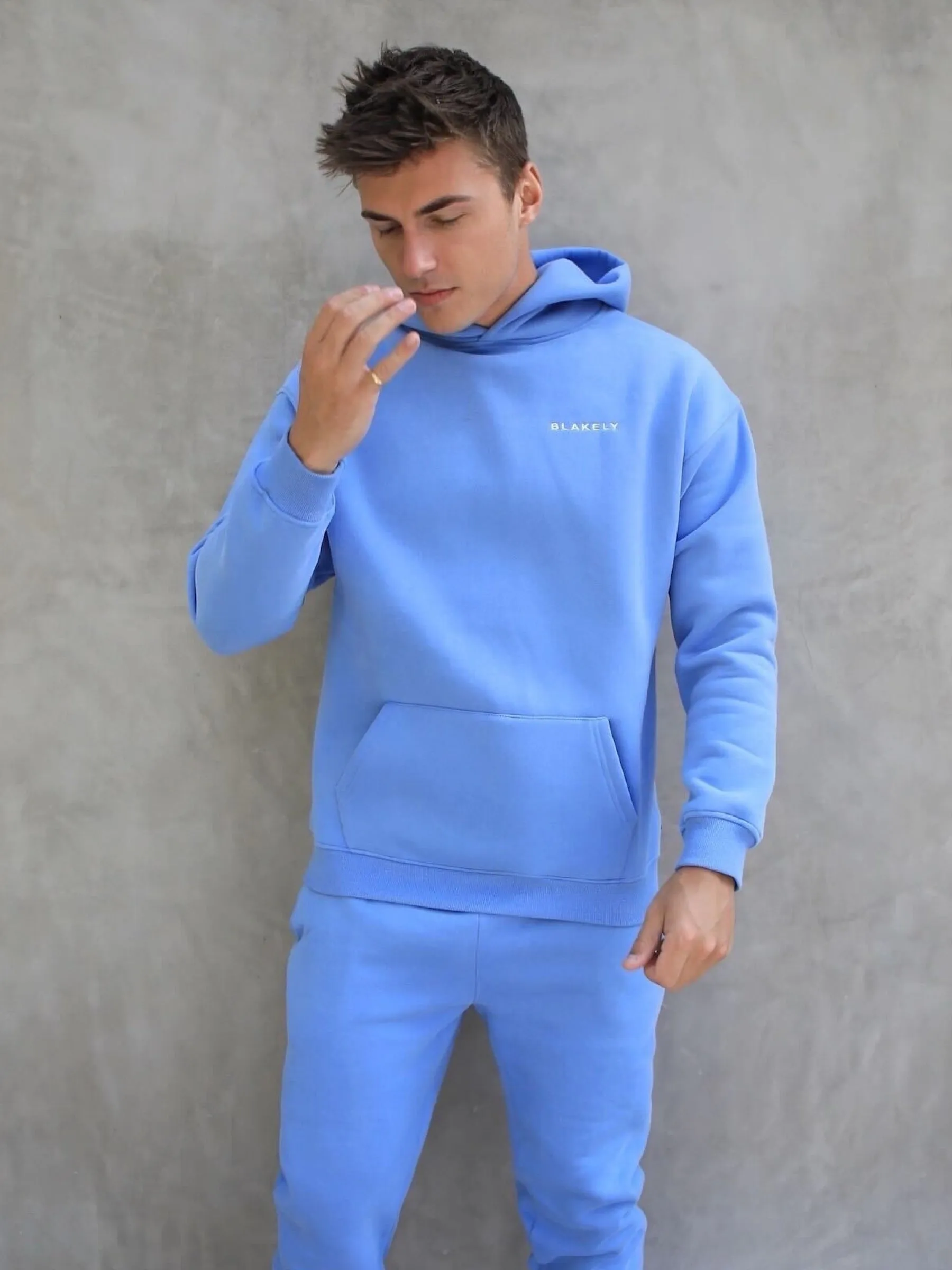 Series Relaxed Hoodie - Light Blue