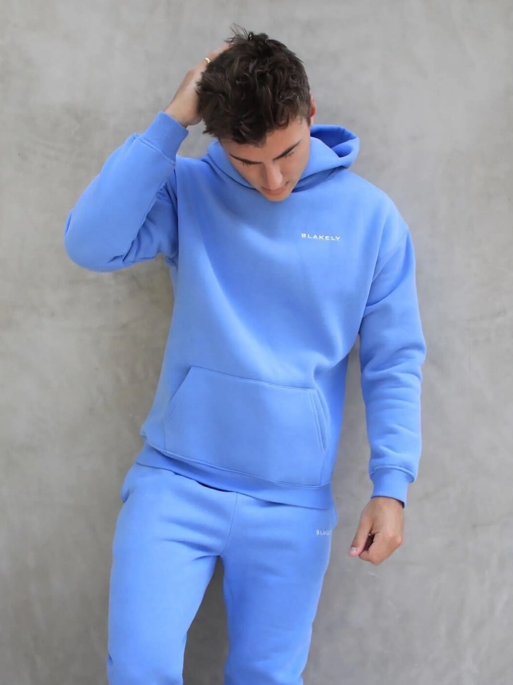 Series Relaxed Hoodie - Light Blue