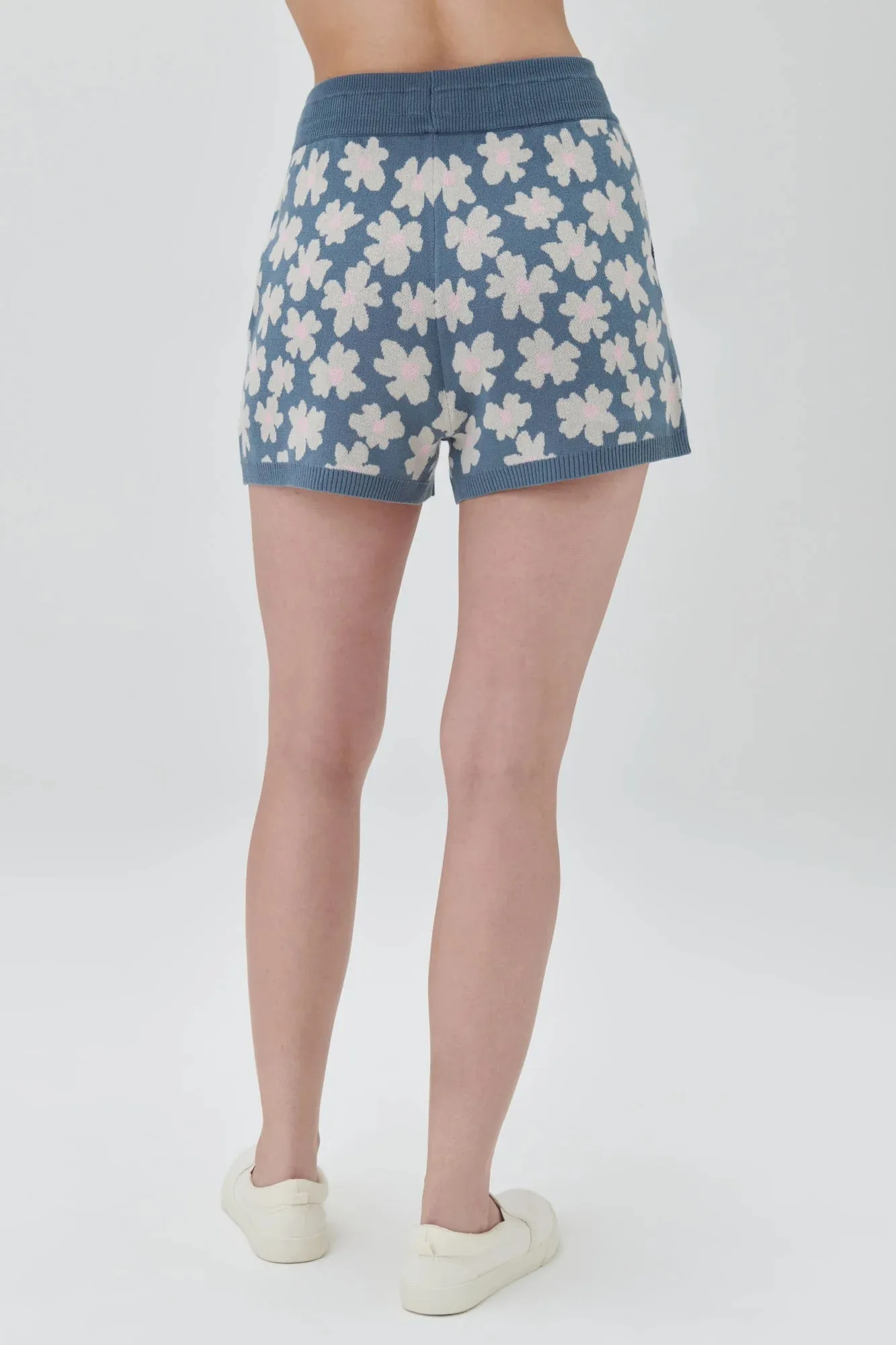 Spiritual Gangster Floral Jacquard Relaxed Sweater Short