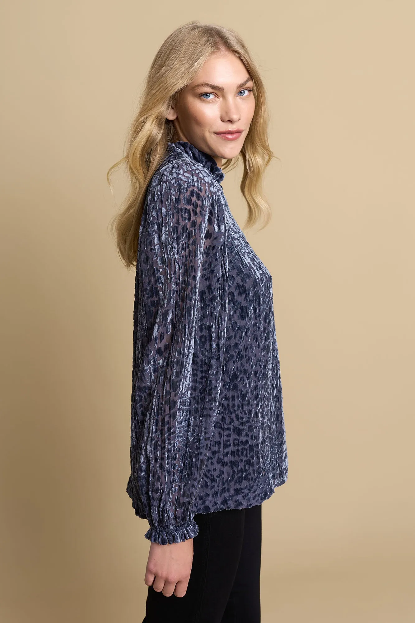 Velvet Burnout Blouse