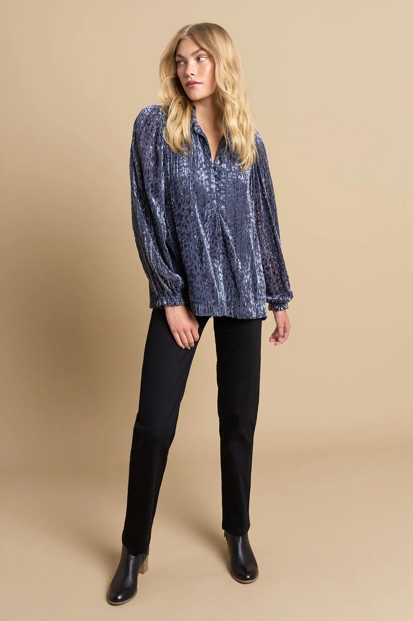 Velvet Burnout Blouse