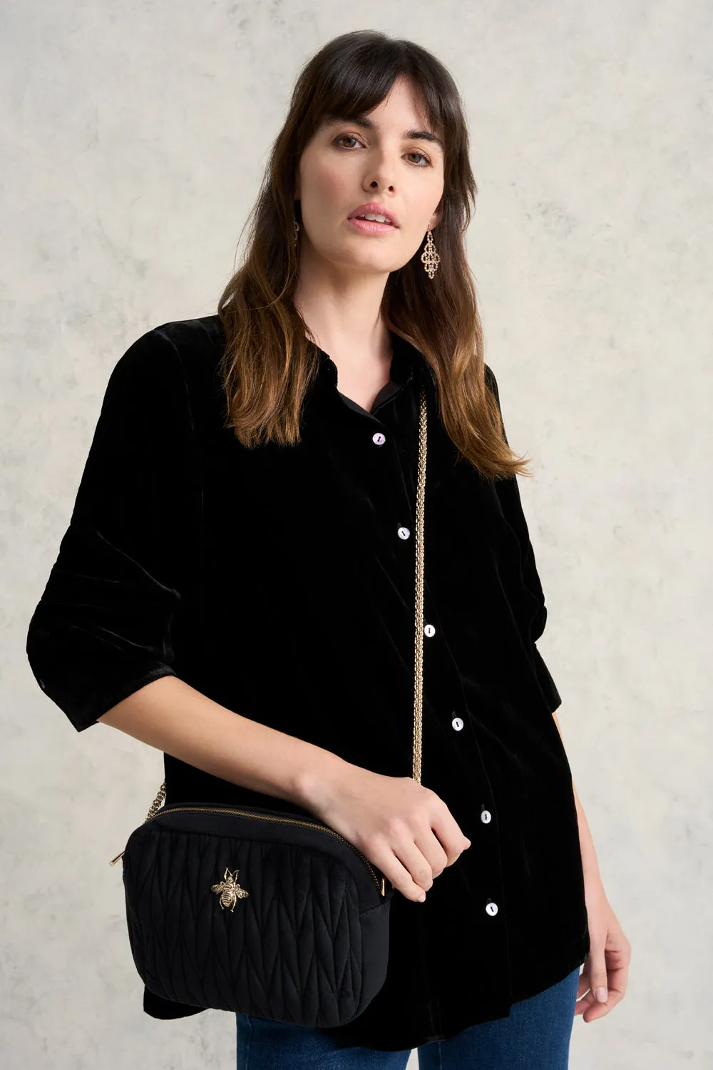 Velvet Longline Shirt