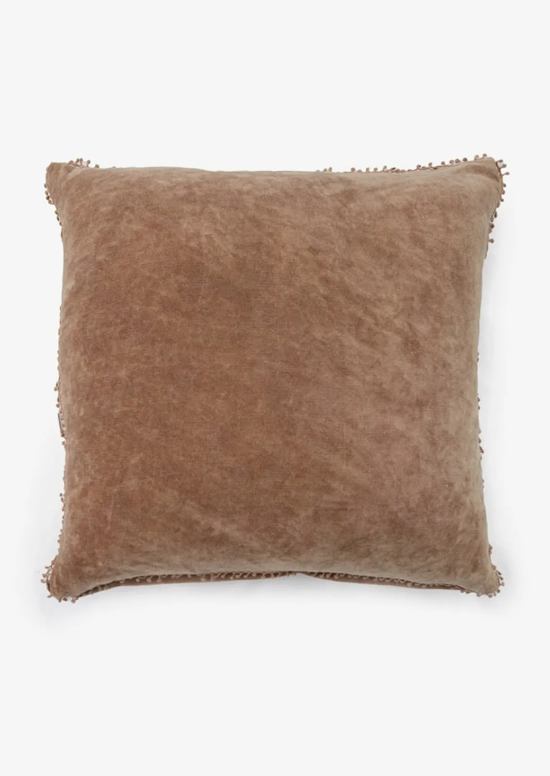 Velvet Pom Pom Trim Pillow