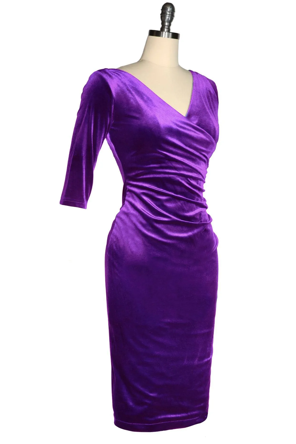 Velvet Vamp Dress (Purple)