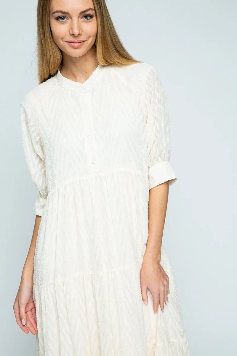 Vyla Boho Chic Dress In French Vanilla