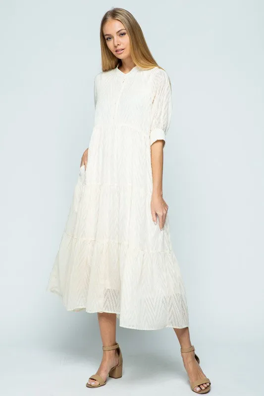 Vyla Boho Chic Dress In French Vanilla