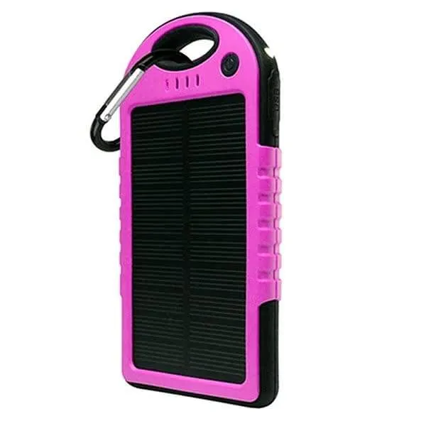 Water-Resistant 8,000mAH Rugged Solar Dual-USB Charger and LED Light