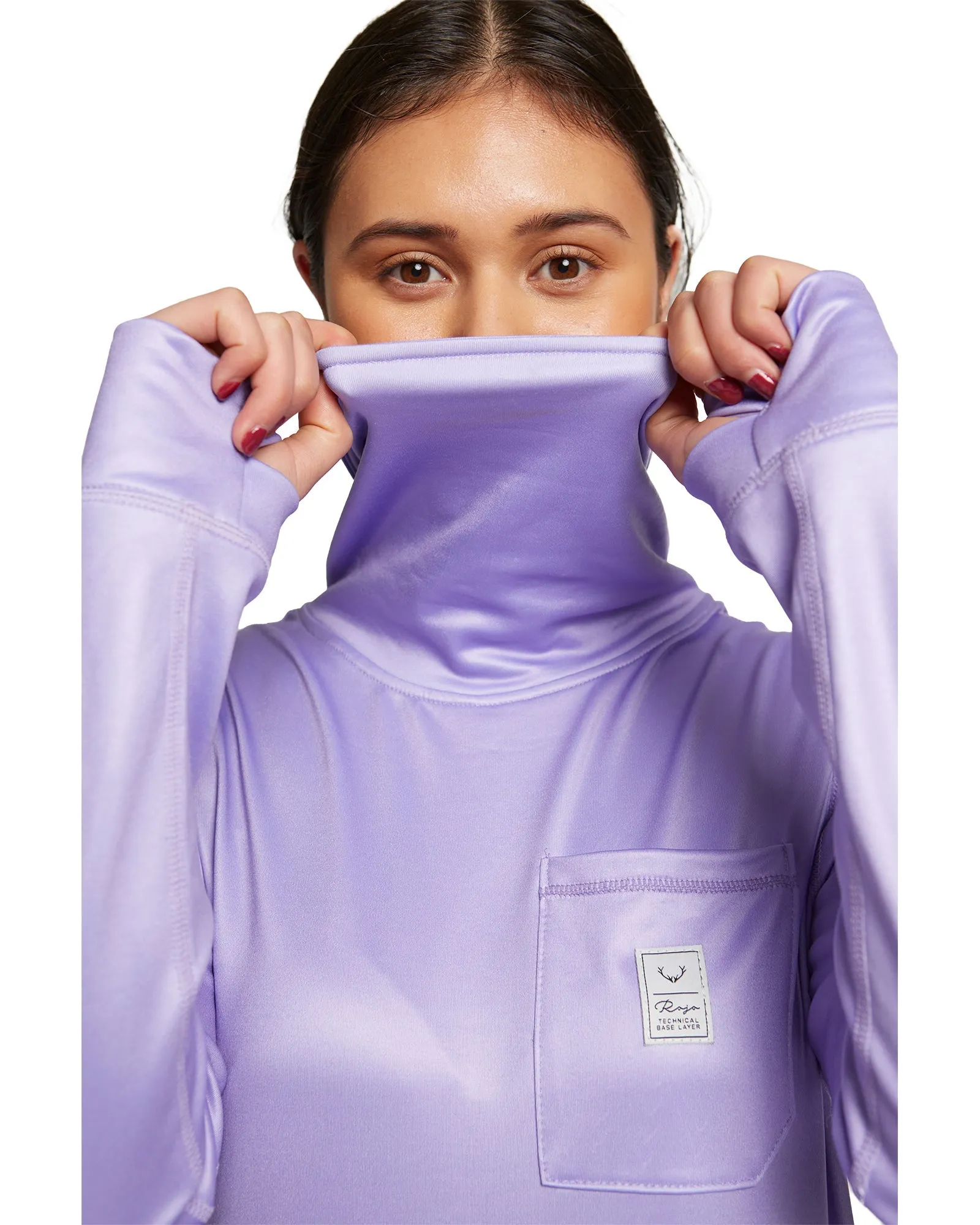 WOMENS PARK LIFE FUNNEL NECK - PURPLE ROSE