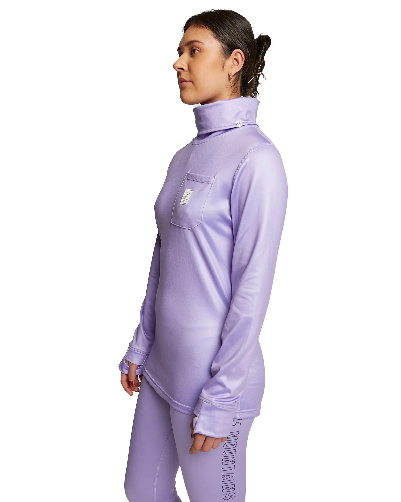 WOMENS PARK LIFE FUNNEL NECK - PURPLE ROSE