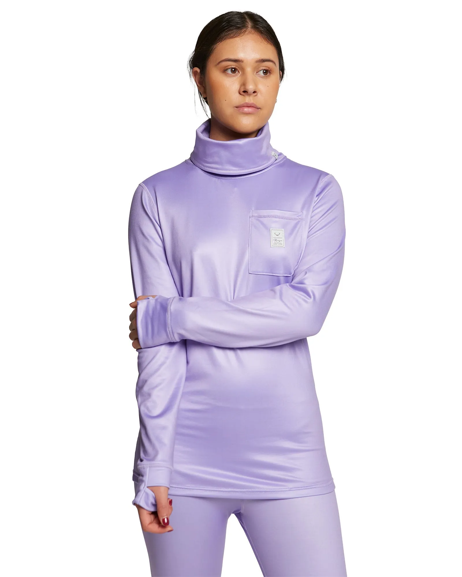 WOMENS PARK LIFE FUNNEL NECK - PURPLE ROSE